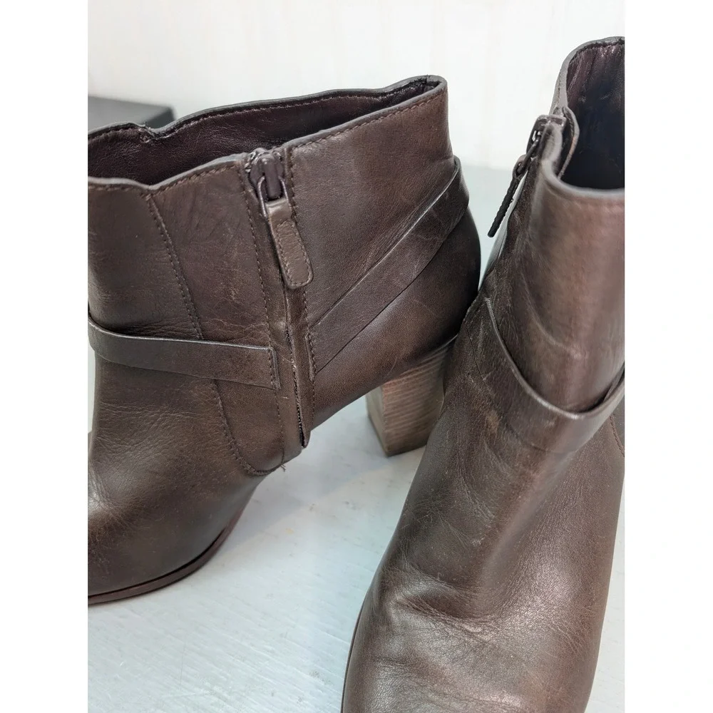 Cole Haan Women's Brown Leather Grand OS Ankle Booties D42739 Size 10B Casual‎